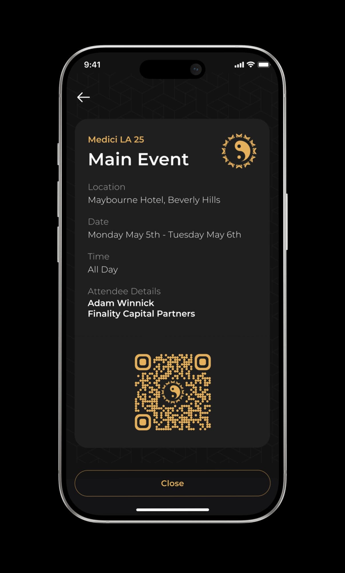 QR code access badge