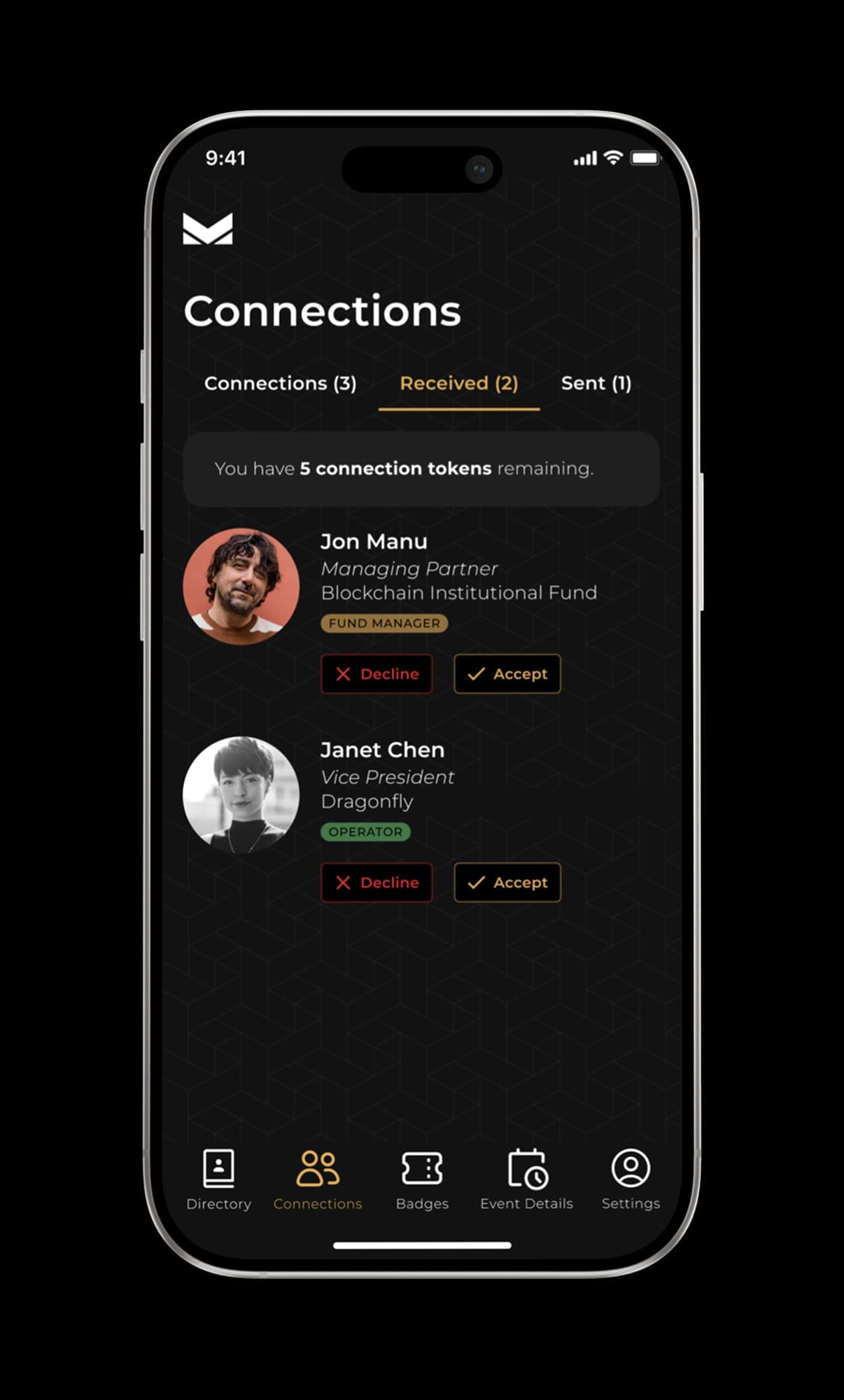 Token-based connection requests